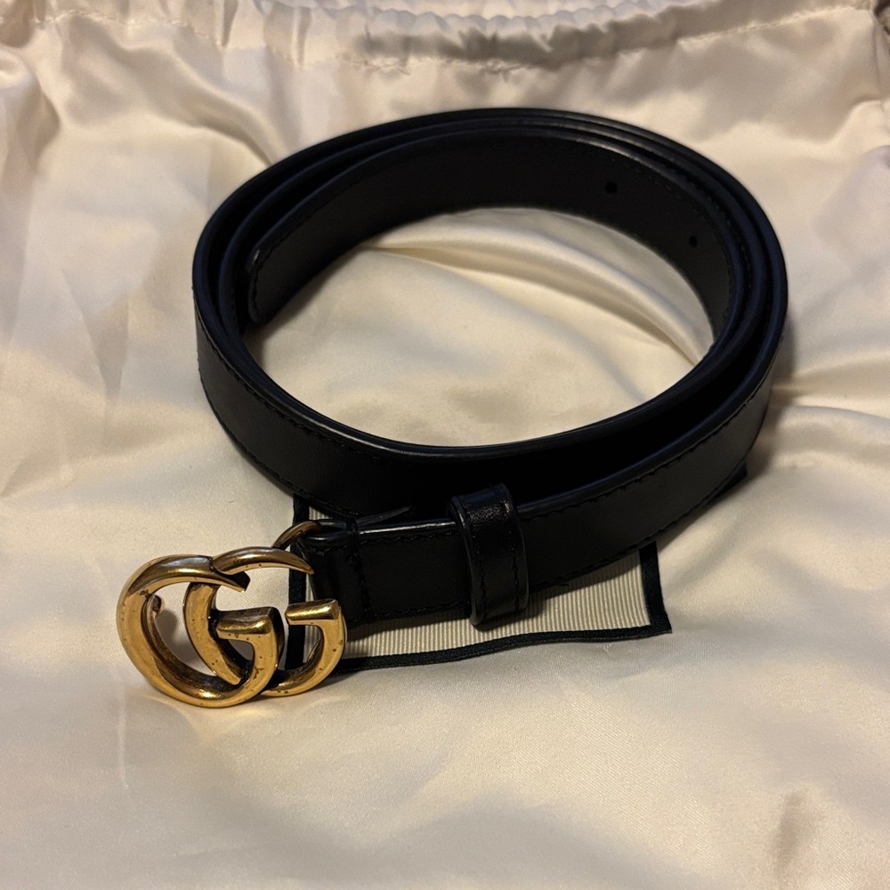 Gucci GG marmont belt thin